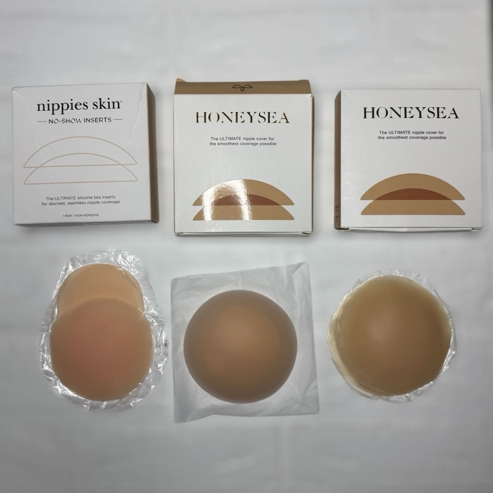 3 pairs Nipple Covers Bundle- Tan